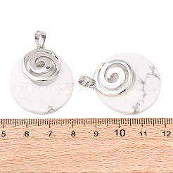 Natural Howlite Pendants&nbsp;KK-F751-D05