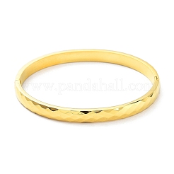 Ion Plating(IP) 304 Stainless Steel Faceted Hinged Bangles for Woman&nbsp;BJEW-M309-04G