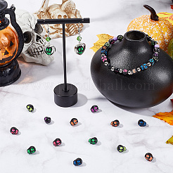 400Pcs Opaque Black Acrylic Beads&nbsp;MACR-SC0001-66