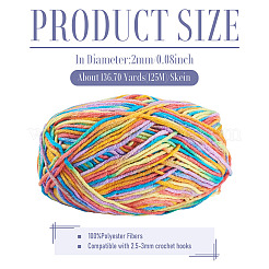 Light Gradient Segment Dyed Polyester Yarn&nbsp;DIY-TADJ0002-005B