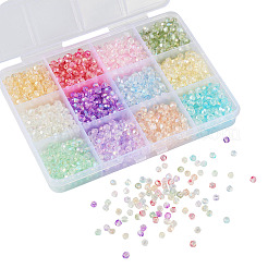 144G 12 Colors Transparent Spray Painted Glass Beads&nbsp;EGLA-TA0013-13