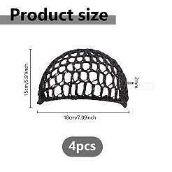 4Pcs Polyester Elastic Wig Caps&nbsp;DIY-DC0004-14