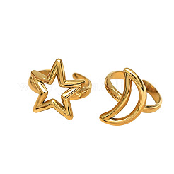 Alloy Cuff Open Rings Set for Women&nbsp;WGD7AE8-01
