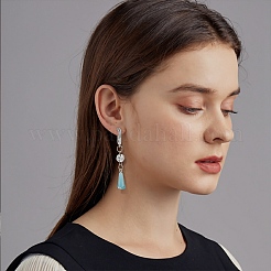 Brass Hoop Earring Findings with Latch Back Closure&nbsp;ZIRC-F052-29P