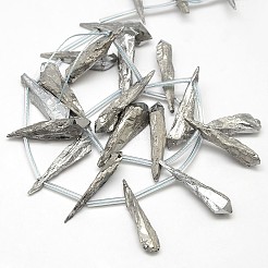 Electroplate Gemstone Natural Quartz Crystal Beads Strands&nbsp;G-L135-05