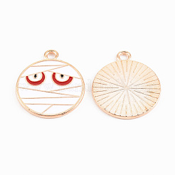 Light Gold Tone Alloy Enamel Pendants&nbsp;ENAM-T018-09