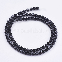 Natural Black Onyx Beads Strands&nbsp;X-G-H1567-4MM