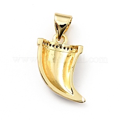 Brass Micro Pave Clear Cubic Zirconia Enamel Pendants&nbsp;KK-G416-39G-05