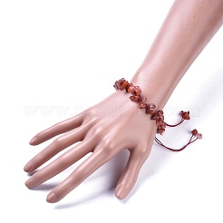 Adjustable Natural & Synthetic Mixed Stone Chip Beads Braided Bead Bracelets&nbsp;BJEW-JB04392