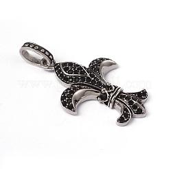 316 Surgical Stainless Steel Rhinestone Pendants&nbsp;STAS-L184-123