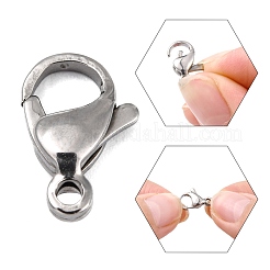 Tarnish Resistant Polished 304 Stainless Steel Lobster Claw Clasps&nbsp;X-STAS-R072-39A