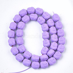 Spray Painted Non-magnetic Synthetic Hematite Beads Strands&nbsp;G-T116-28-09