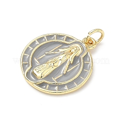 Brass Enamel Pendants&nbsp;KK-H255-05G-01