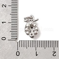 Brass Micro Pave Cubic Zirconia Charms&nbsp;KK-C139-24A-P