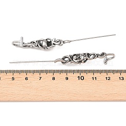 Halloween 316 Stainless Steel Ear Wrap Crawler Hook Earrings&nbsp;AJEW-C044-17B-AS