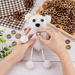 Undyed Wood Connectors Charms&nbsp;WOOD-BC0001-06