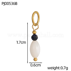 Natural Lapis Lazuli Faceted Round & Shell Pendants&nbsp;G-OY009-86G