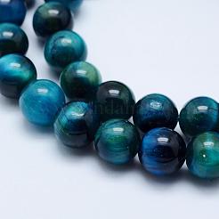 Natural Tiger Eye Beads Strands&nbsp;G-K203-87-8mm