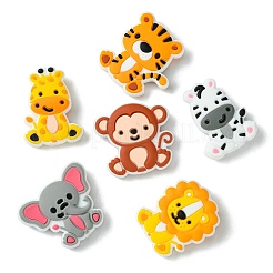 Lion/Tiger/Elephant/Monkey Zebra/Giraffe Silicone Focal Beads&nbsp;SIL-FS0001-19