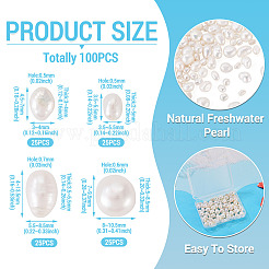 100Pcs 4 Styles Natural Cultured Freshwater Pearl Beads&nbsp;PEAR-TA0001-38