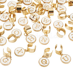 26Pcs Letter A~Z Alloy Enamel Stethoscope Pendant Decorations&nbsp;HJEW-TAC0173