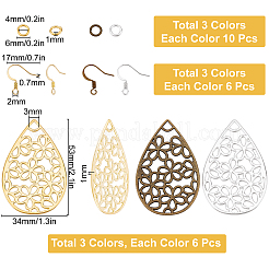 DIY Teardrop Earring Making Kits&nbsp;DIY-SC0018-80