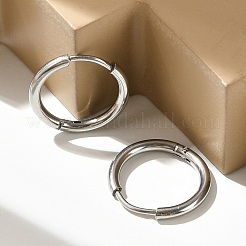 Non-Tarnish 304 Stainless Steel Huggie Hoop Earrings for Women&nbsp;EJEW-F280-07B-P