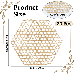 Bamboo Net Hexagon Placemat&nbsp;AJEW-WH20019-97A