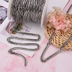 Tarnish Resistant Men's Jewelry Making 304 Stainless Steel Double Link Curb Chains&nbsp;CHS-A003C-1.2mm