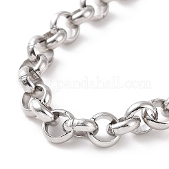 Non-Tarnish 304 Stainless Steel Rolo Chain Bracelet for Men Women&nbsp;BJEW-E031-06P-03