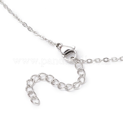 Copper Wire Wrapped Empty Glass Bottle Pendant 304 Stainless Steel Cable Chain Necklaces for Women Men&nbsp;NJEW-JN05275