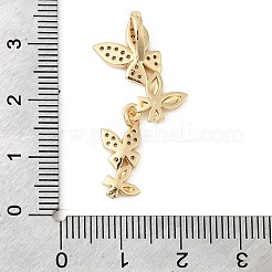 Brass Micro Pave Cubic Zirconia Pendants&nbsp;KK-C141-04KCG