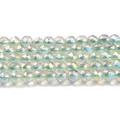 Electroplate Transparent Glass Beads Strands&nbsp;X1-GLAA-H021-01B-FR07