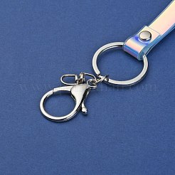 PU Leather Laser Keychains&nbsp;KEYC-WH0018-55E