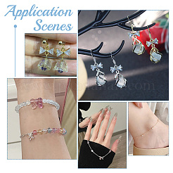 30Pcs 6 Colors Brass Cubic Zirconia Charms&nbsp;KK-PH0005-66