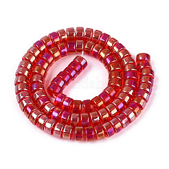 AB Color Plated Transparent Glass Beads Strands&nbsp;LS-GLAA-T026-4x8mm-T10