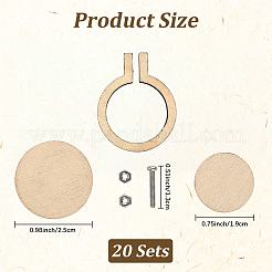 20Pcs Wood Embroidery Hoop&nbsp;DIY-CP0012-36