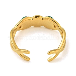 Ion Plating(IP) 304 Stainless Steel Cuff Open Rings&nbsp;RJEW-K283-06G