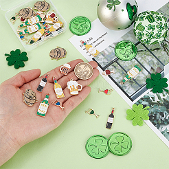 40Pcs 10 Styles Alloy Enamel Pendants&nbsp;ENAM-PH0003-10