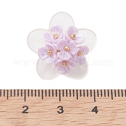 Frosted Acrylic Bead Caps Pendants&nbsp;PALLOY-MZ01310-01