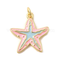 Brass Enamel Sea Animals Pendants&nbsp;KK-I378-15G-B