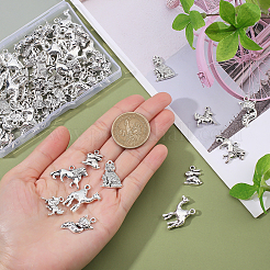 72Pcs 6 Style Tibetan Style Alloy Pendants&nbsp;TIBEP-GA0001-003