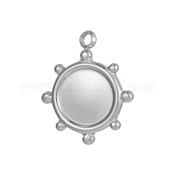 304 Stainless Steel Pendants Cabochon Setting&nbsp;STAS-OY009-60P