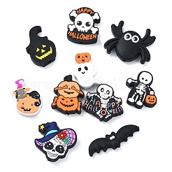 20Pcs 10 Styles Halloween Themed Food Grade Eco-Friendly Silicone Focal Beads&nbsp;SIL-CJ0002-54