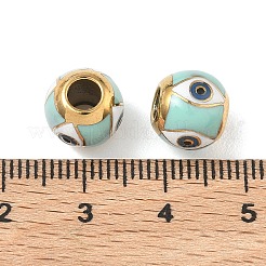 304 Stainless Steel Enamel European Beads&nbsp;STAS-G393-01G-02