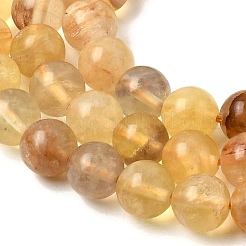 Natural Yellow Fluorite Beads Strands&nbsp;G-K340-A03-10mm-02