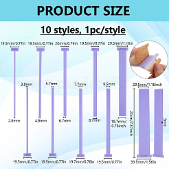 10Pcs 10 Styles Acrylic Bookbinding Rulers&nbsp;DIY-BC0016-53B
