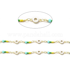 Handmade Glass Beaded Chains&nbsp;CHC-I045-02G