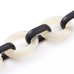 Imitation Gemstone Style & Opaque Spray Painted Acrylic Cable Chains&nbsp;AJEW-JB00910