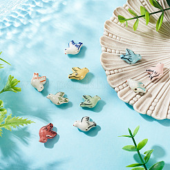 10Pcs 10 Colors Handmade Porcelain Beads&nbsp;PORC-BG0001-04